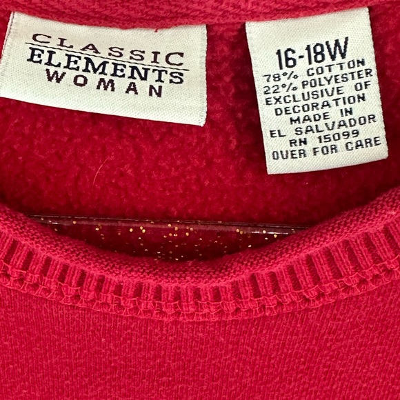 Classic Elements Woman snowman sweatshirt size XL 16-18W ugly Christmas sweater - Picture 5 of 7